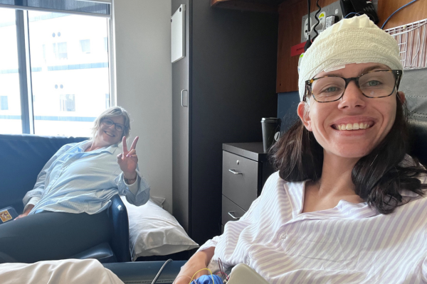 Jammie-Lee smiling after undergoing life-changing epilepsy surgery at Austin Health